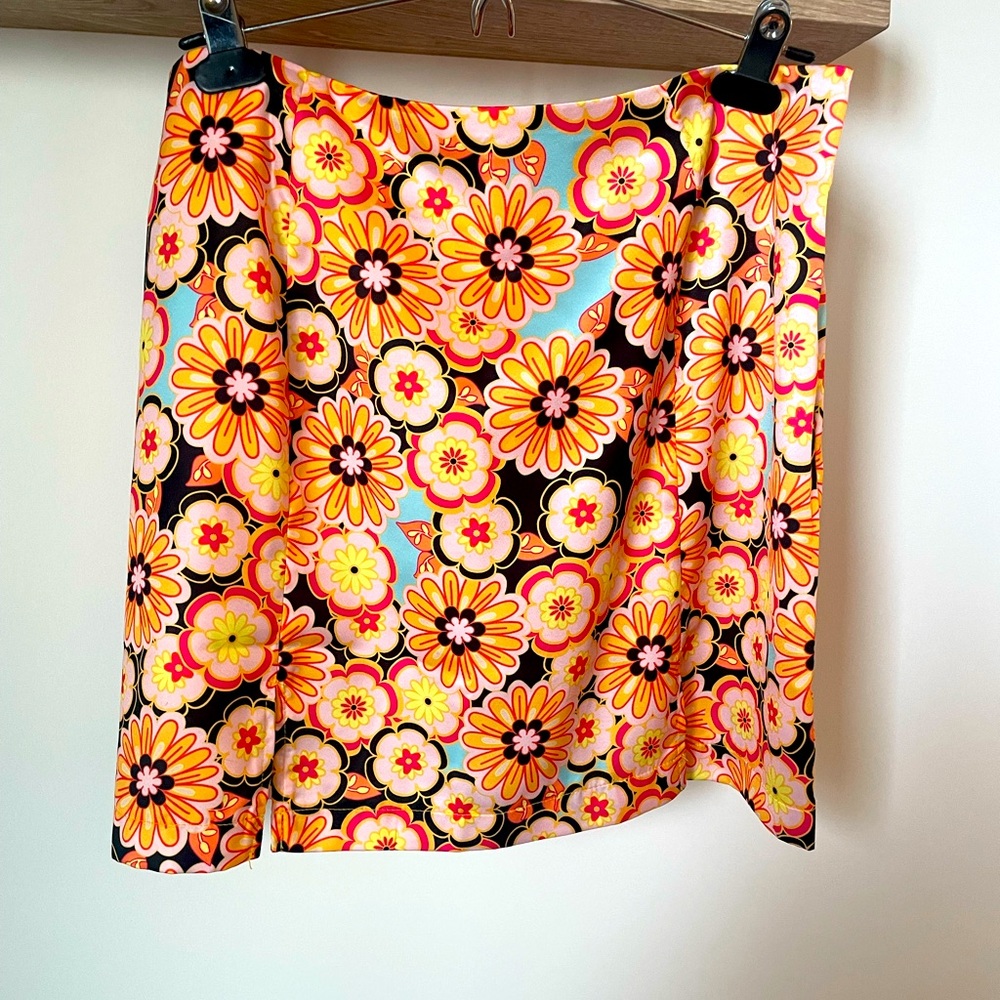 Groovy Floral Mini Skirt